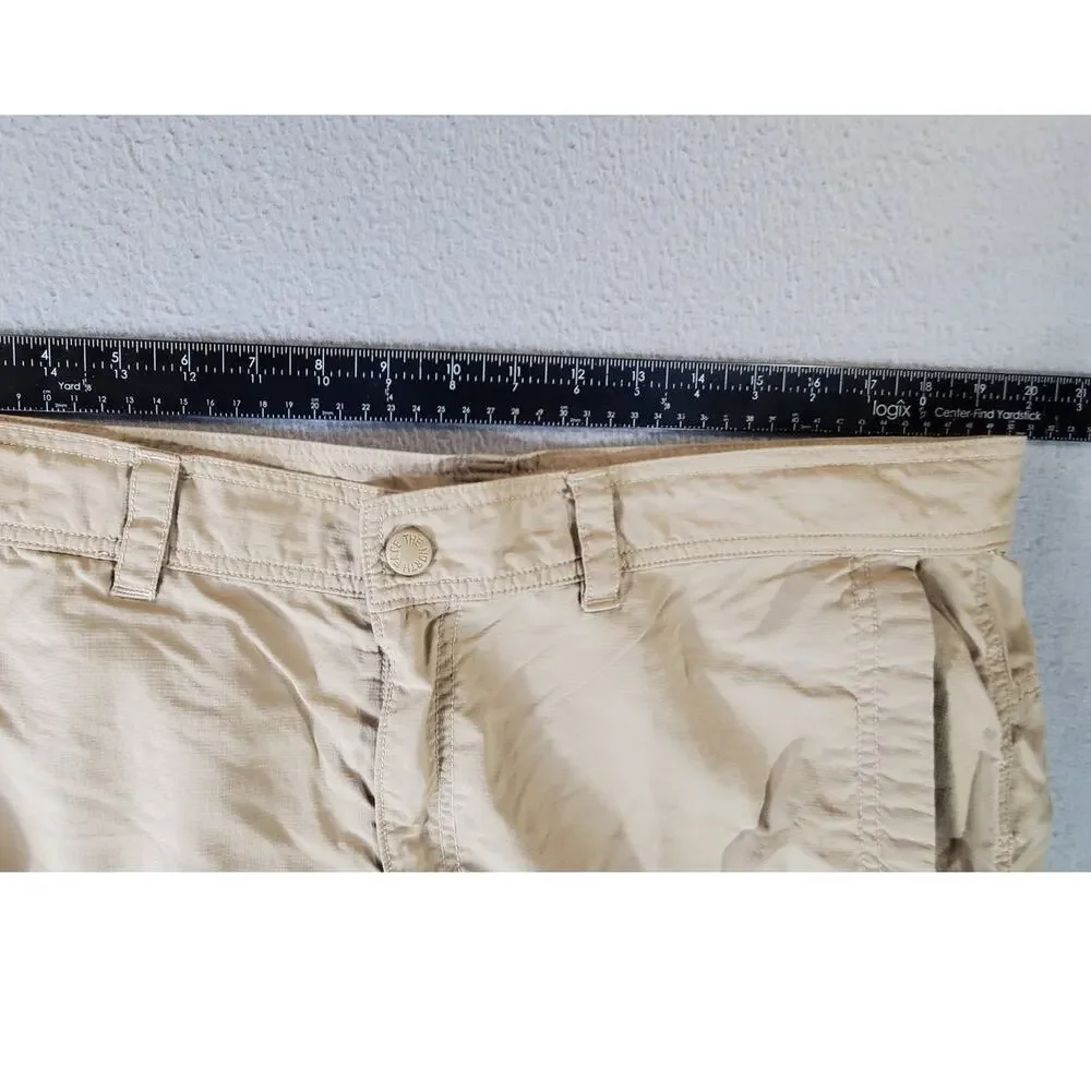 The North Face Mens Cargo Shorts Tan Nylon Hiking Size 40 outdoor, gorpcore